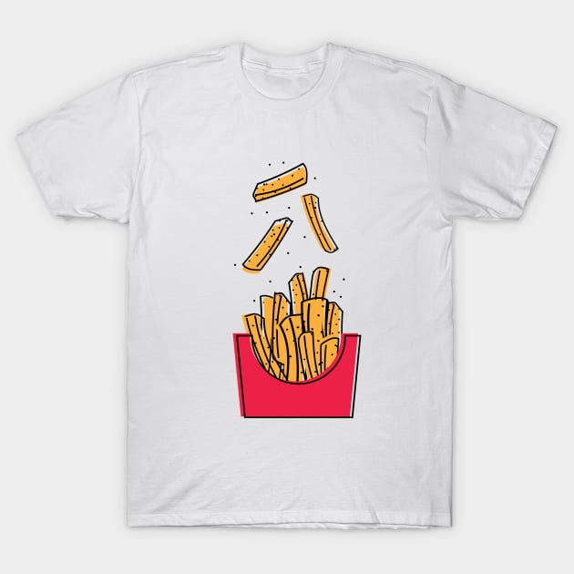 Potatoships Rain T-Shirt by HarlinDesign